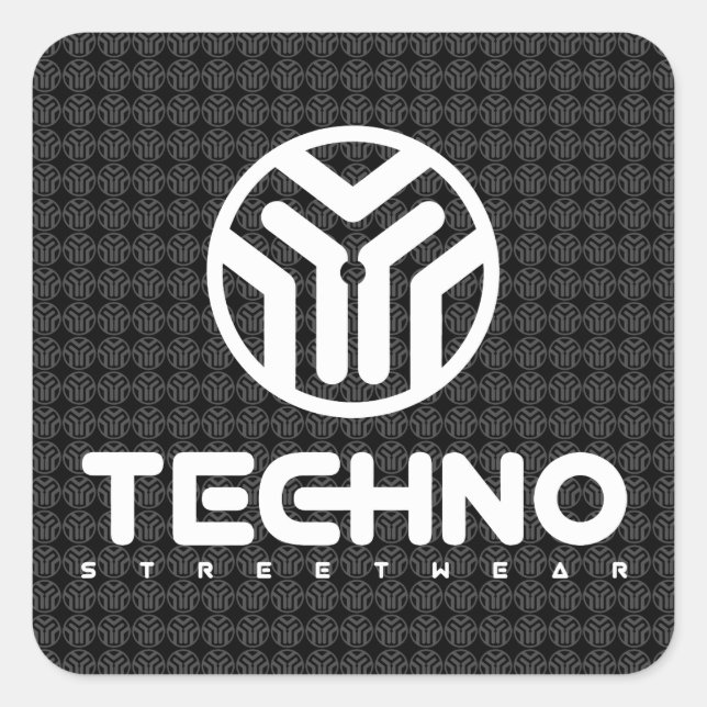 Techno Streetwear - Logo - Stickers (Front)