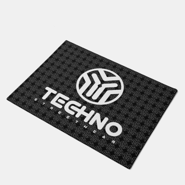 Techno Streetwear - logo - tapis de porte (Incliné)