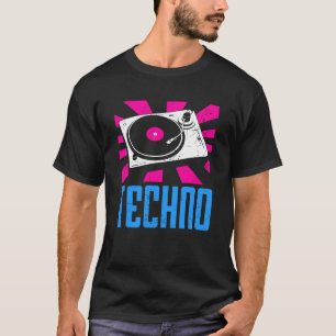 Techno Turntable Beat Vinyl Sound Club Culture T-Shirt