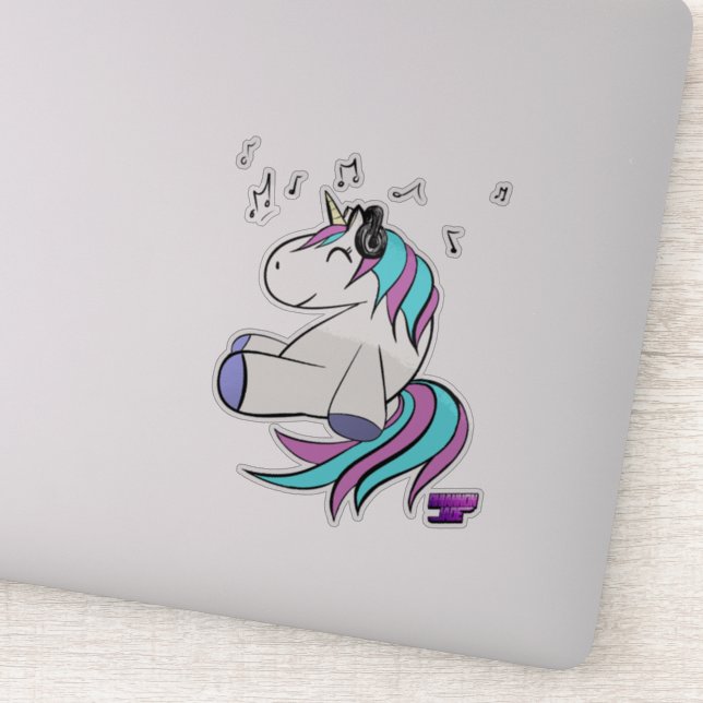 Techno Uni autocollant en vinyle clair/ décal (Détail)