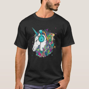 Techno Unicorn Dj Music EDM Festival T-Shirt