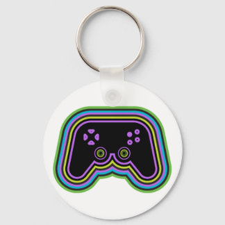 Techno Video Game Controller Keychain