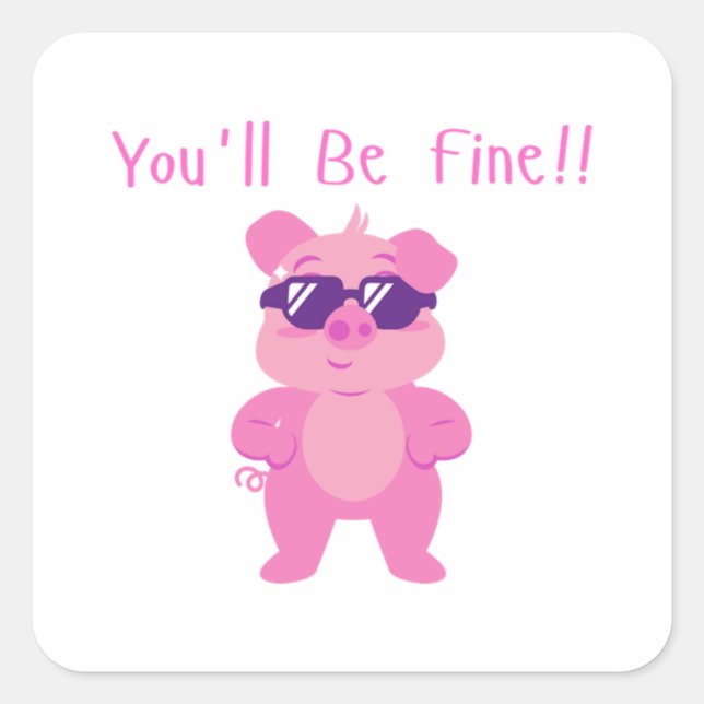 Technoblade Square Sticker (Front)