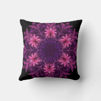TechnoBloom: The Future of Floral Design Throw Pillow
