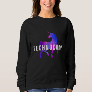 Technocorn Techno Festival Rave Music DJ EDM Bass Sweatshirt