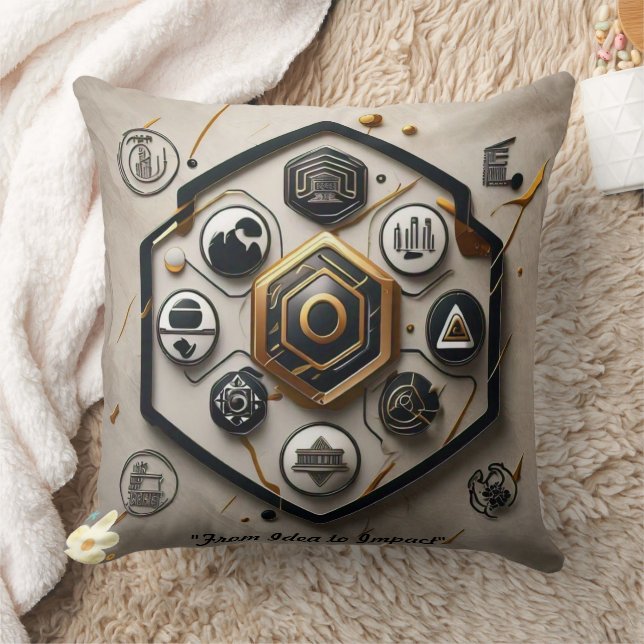 "Technological Advancements" Throw Pillow (Blanket)
