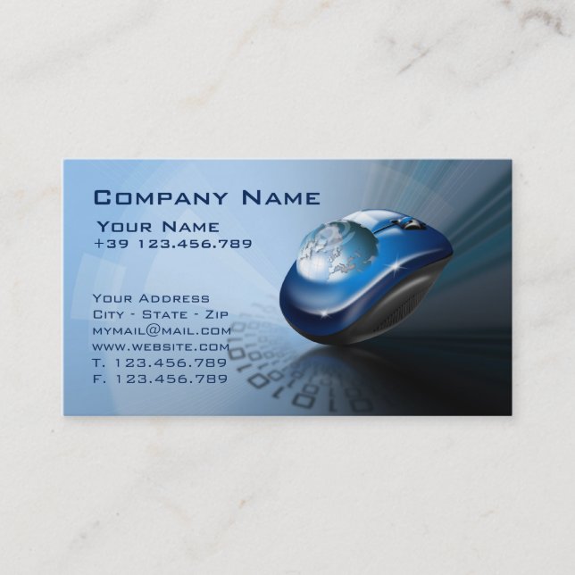 Technological background business card (Front)