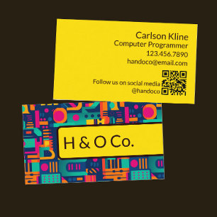 Technologie de codage moderne QR Code Carte de vis