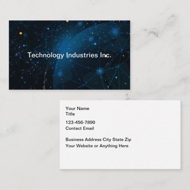 Technology And Global Business Services Business Card (Front/Back)