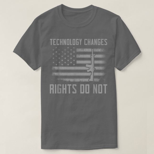 Technology Changes Rights Do Not 2nd Amendment5720 T-Shirt (Design Front)
