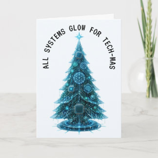 Technology Christmas Tree Holiday Card