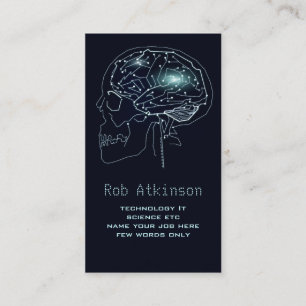 technology computing circuit brain business card