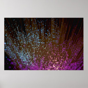 Technology, fibre-optic strands poster
