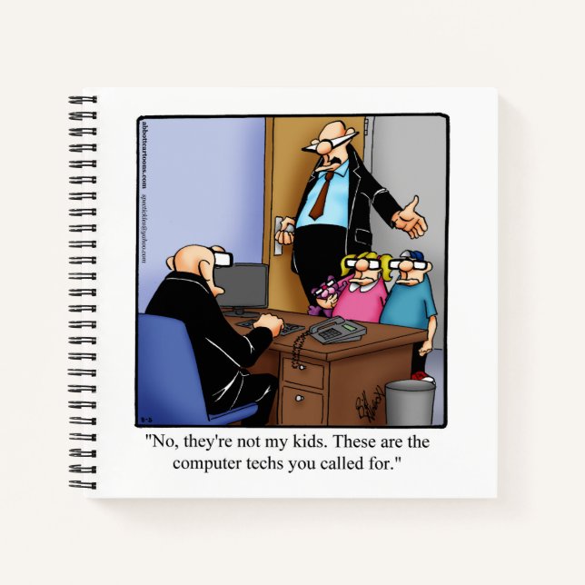 Technology Humour Spiral Notebook (Front)