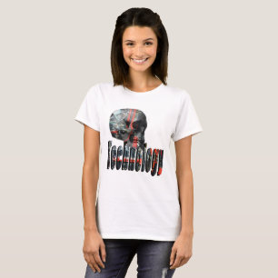 Technology Logo And Computer Skull, T-Shirt