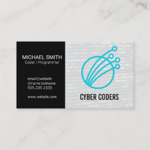 Technology Logo   Programmer  Business Card