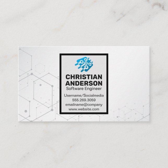 Technology | Microchip Logo Business Card (Front)