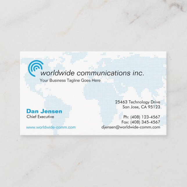 Technology or Communications Business Card (Front)