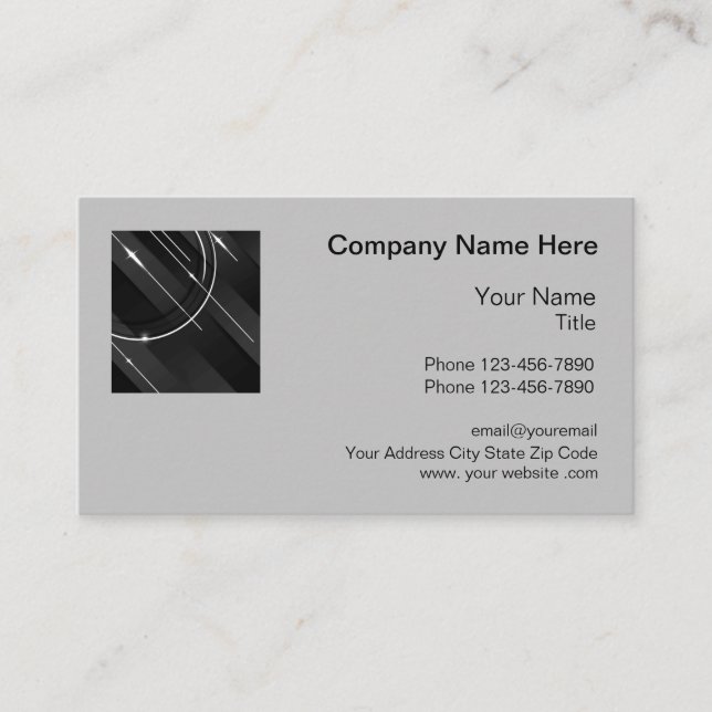Technology Services Modern Business Card (Front)
