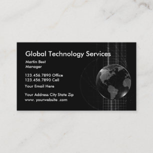 Technology Services Modern Business Cards