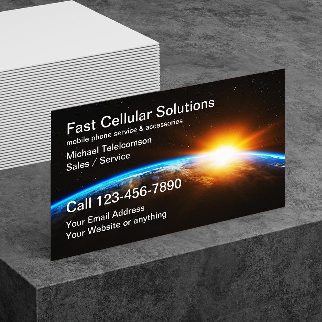 Technology Telecom Services Business Card (Creator Uploaded)