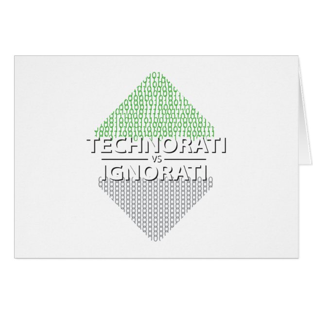 Technorati vs Ignorati Binary Card (Front Horizontal)