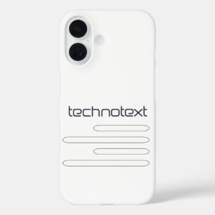 Technotext Techno Text Logo iPhone 16 Case