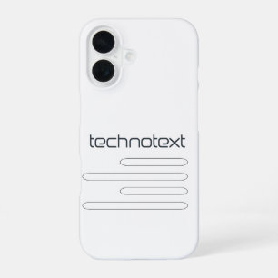 Technotext Techno Text Logo iPhone 16 Case
