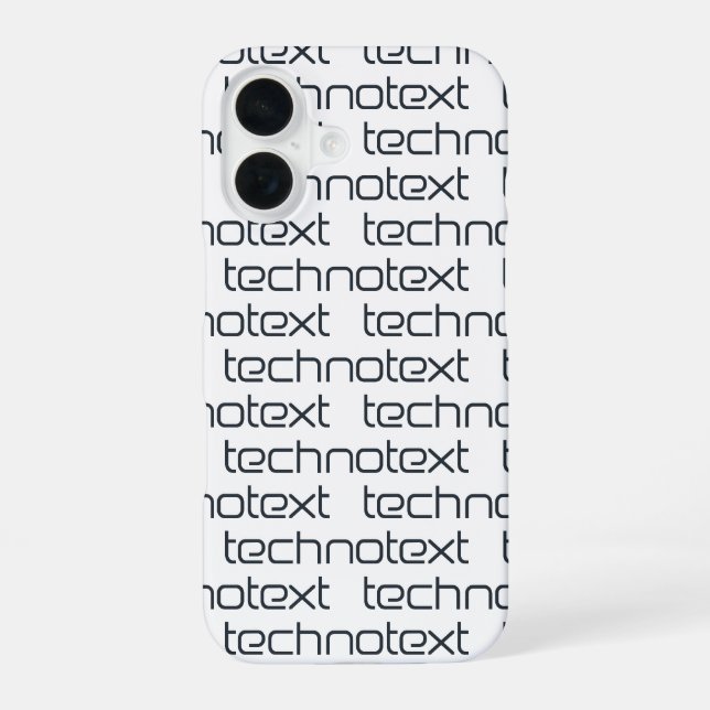 Technotext Techno Text Logo iPhone 16 Case (Back)
