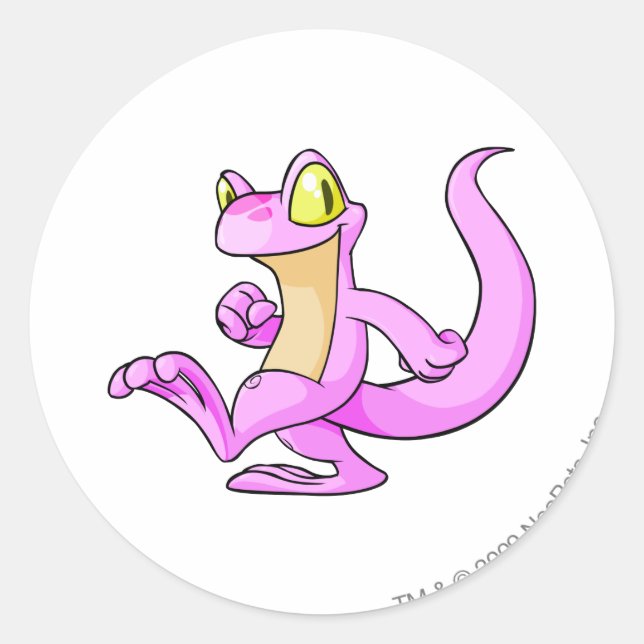 Techo Pink Classic Round Sticker (Front)