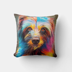Teckel Dog Pet Cute Adorable Animal Companion Throw Pillow