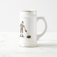 Teckel heureux d'homme de Lederhosen de tasse de