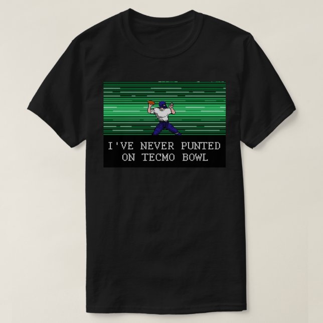 Tecmo Bowl Ive Never Punted Essential T Shirt (Design Front)