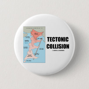 Tectonic Collision (Himalayas) 2 Inch Round Button