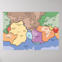 Tectonic plates of the Earth Diagram