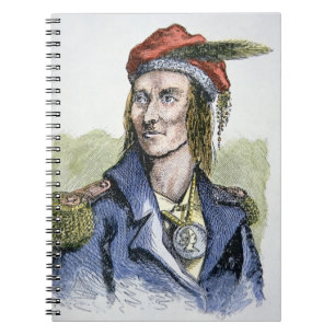 Tecumseh (1768-1813) (coloured engraving) notebook