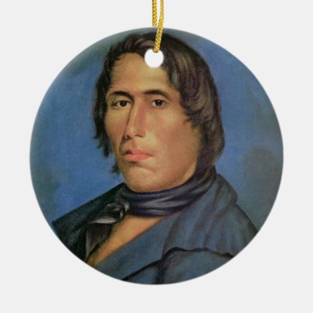 Tecumseh (1768-1813) (oil on canvas) ceramic ornament (Front)