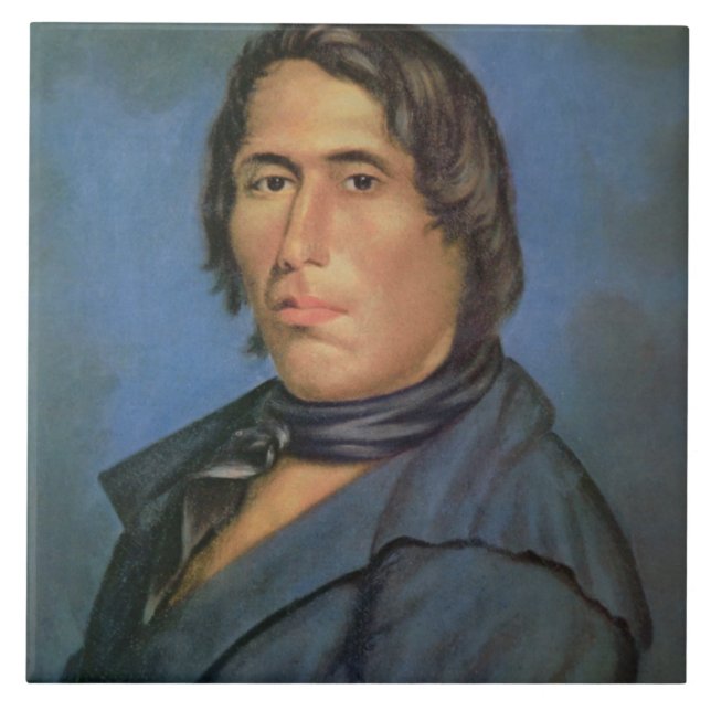 Tecumseh (1768-1813) (oil on canvas) tile (Front)