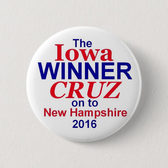 Ted Cruz 2016 2 Inch Round Button (Front)