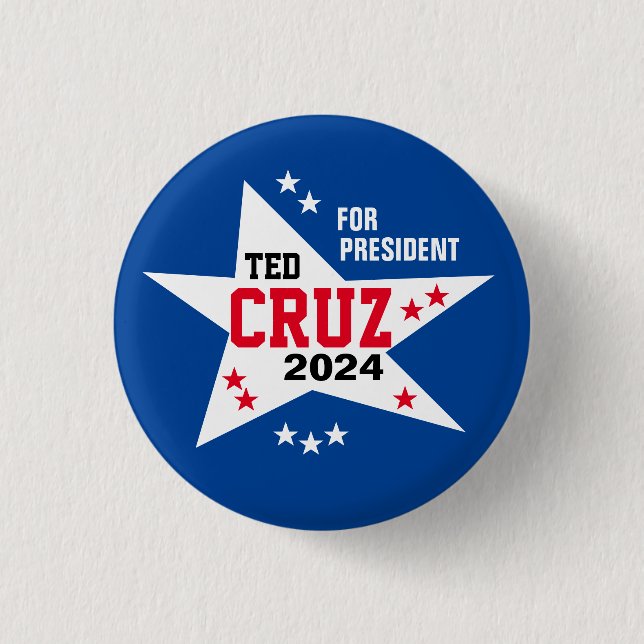 Ted Cruz 2024 1 Inch Round Button (Front)