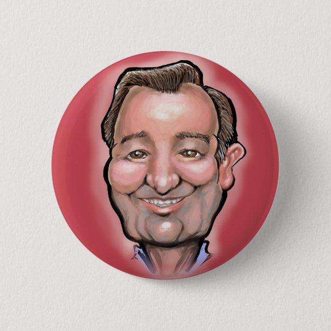 Ted Cruz 2 Inch Round Button (Front)