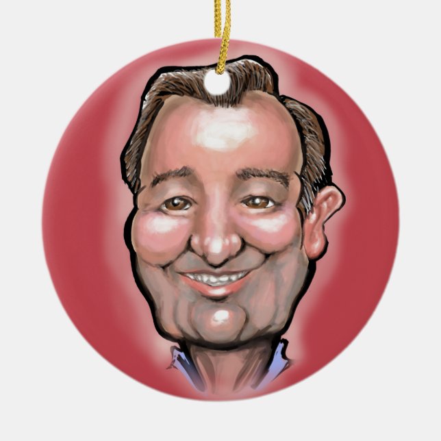 Ted Cruz Ceramic Ornament (Front)