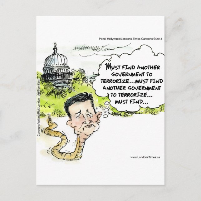 Ted Cruz Slithers From Congress Funny Postcard (Front)