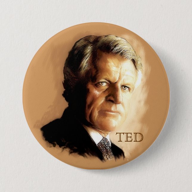 Ted Kennedy 3 Inch Round Button (Front)