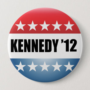 TED KENNEDY 4 INCH ROUND BUTTON