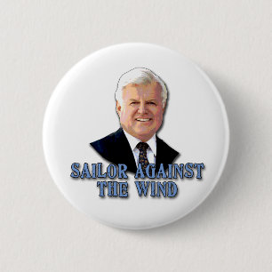 Ted Kennedy Sailor Against the Wind 2 Inch Round Button