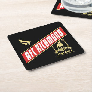 Ted Lasso   AFC Richmond Athletic Banner Square Paper Coaster