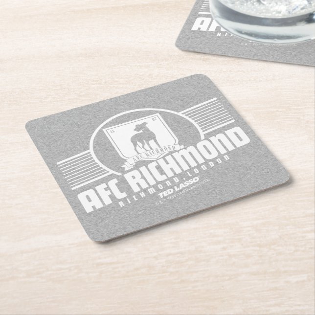 Ted Lasso | AFC Richmond Athletic Stripe Graphic Square Paper Coaster (Angled)