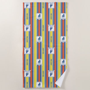 Ted Lasso   AFC Richmond Logo Stripe Pattern Beach Towel