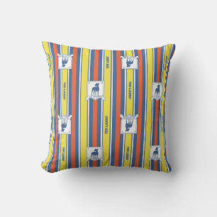 Ted Lasso   AFC Richmond Logo Stripe Pattern Throw Pillow